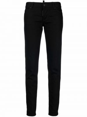 Jeans skinny con stampa Dsquared2 nero