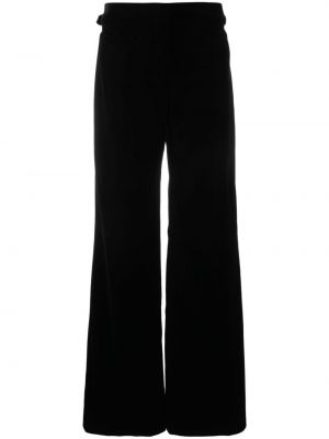 Βελούδινο παντελόνι σε φαρδιά γραμμή Tom Ford μαύρο