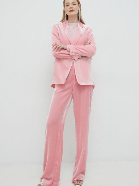 Spodnie z wysoką talią Custommade różowe