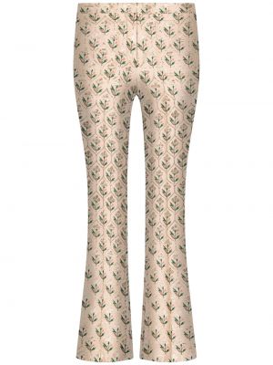 Жакардови панталон на цветя Giambattista Valli розово