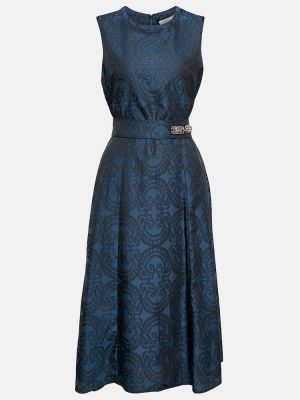 Žakárové midi šaty 's Max Mara modrá
