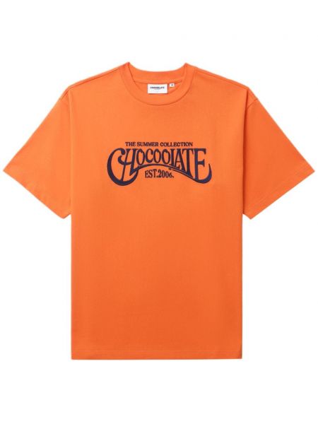 T-shirt brodé en coton Chocoolate