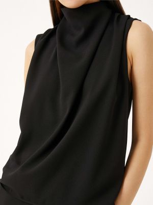 Блузка с коротким рукавом Koton черная