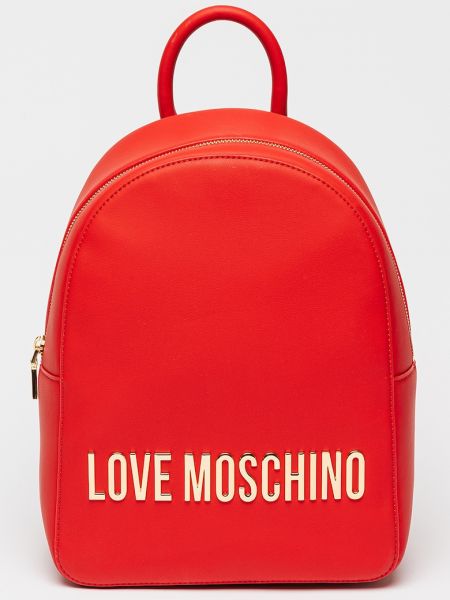 Рюкзак из искусственной кожи Love Moschino красный