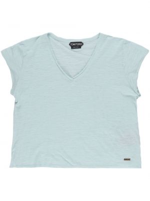Caurspīdīgs kokvilnas t-krekls Tom Ford