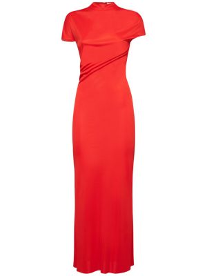 Μάξι φόρεμα από βισκόζη Khaite κόκκινο
