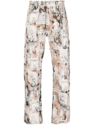 Straight leg jeans con stampa Aries