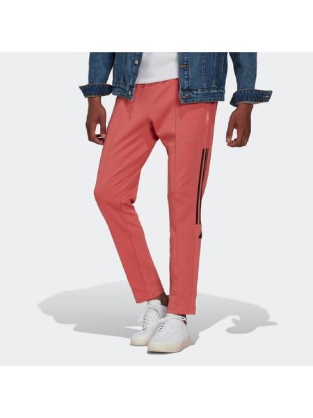 Спортивные штаны в полоску Adidas красные