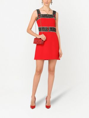 Vestido de tweed Dolce & Gabbana rojo