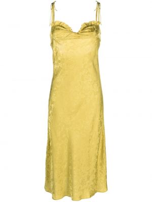 Sukienka koktajlowa żakardowa The Garment żółta