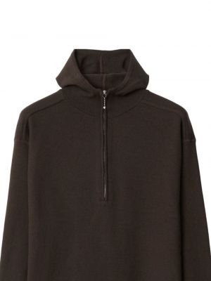 Woll hoodie mit reißverschluss Burberry braun