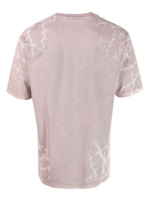 Raštuotas medvilninis marškinėliai Mauna Kea rožinė
