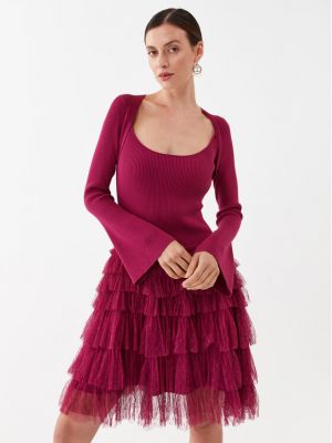 Плетена плетена коктейлна рокля Twinset розово