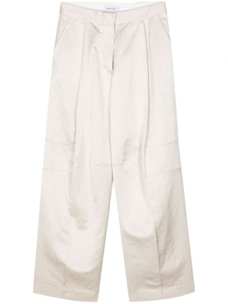 Pantalon droit plissé Calvin Klein beige