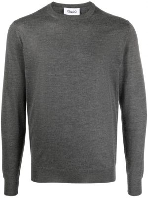 Kašmírový sveter s okrúhlym výstrihom Eraldo sivá