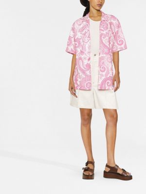 Hemd mit geknöpfter mit print mit paisleymuster Etro pink