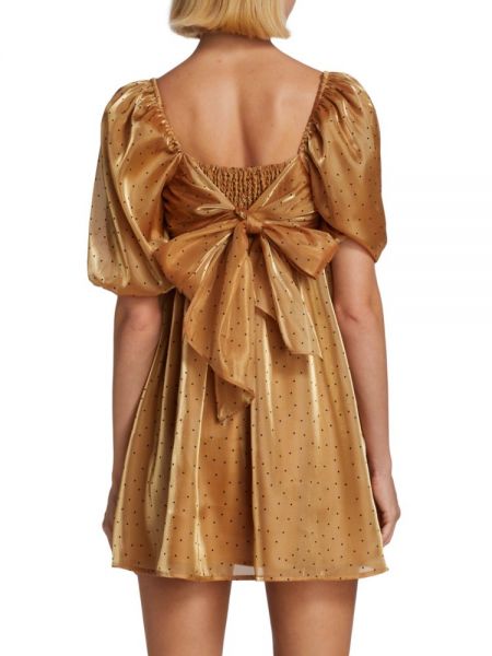Платье babydoll Wayf золотое