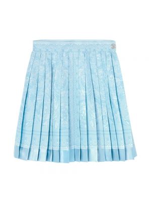Mini spódniczka z nadrukiem Versace niebieska