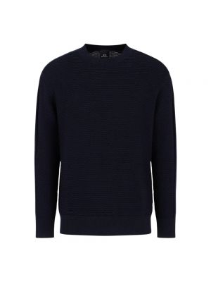 Sweter bawełniany Armani Exchange niebieski