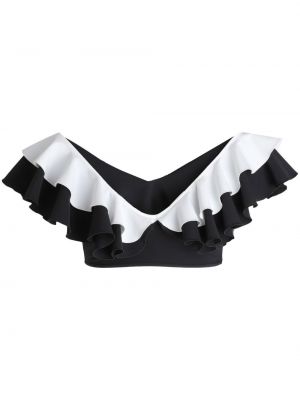 Ruffle topp Giambattista Valli svart