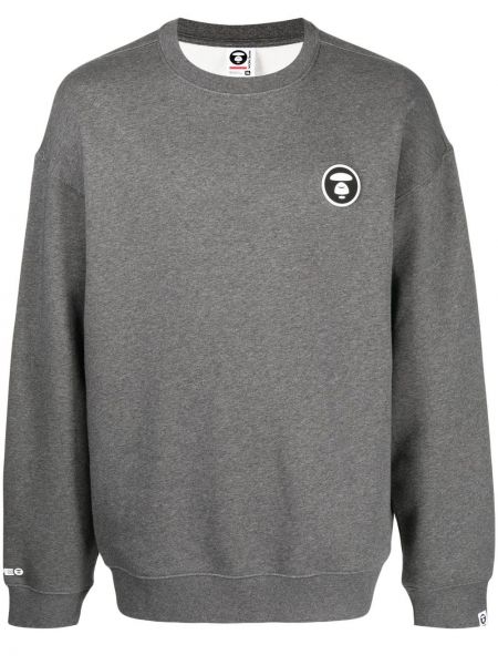 Bomull sweatshirt Aape By *a Bathing Ape® grå