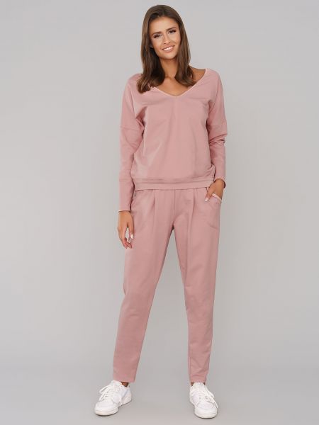 Sportovní kalhoty s dlouhými rukávy Italian Fashion růžové