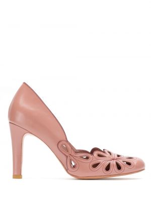 Leder pumps Sarah Chofakian pink