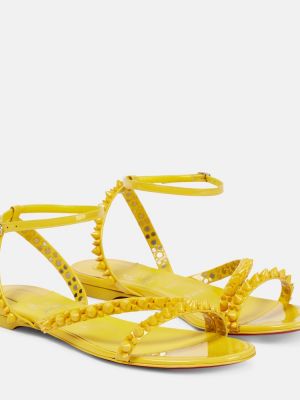 Żółte sandały skórzane Christian Louboutin