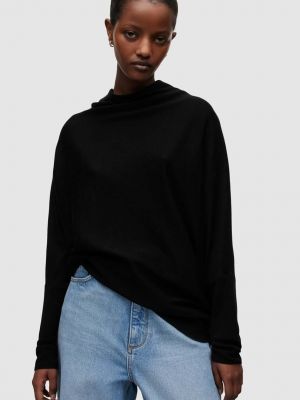 Vlněný svetr Allsaints - černá