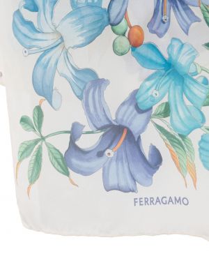 Jedwabna szal w kwiatki Ferragamo
