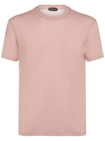 T-shirt i bomull Tom Ford rosa