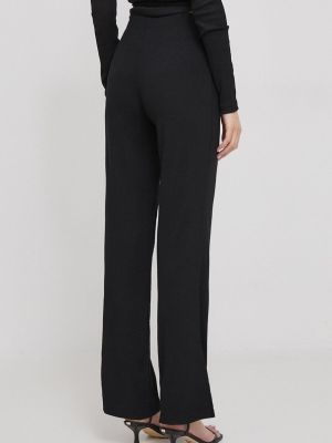 Kalhoty s vysokým pasem Calvin Klein Jeans černé