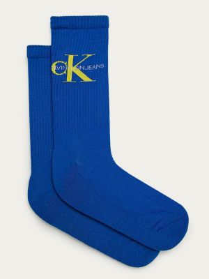 Чорапи Calvin Klein синьо