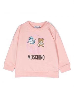 Hoodie för tjejer Moschino Kids rosa