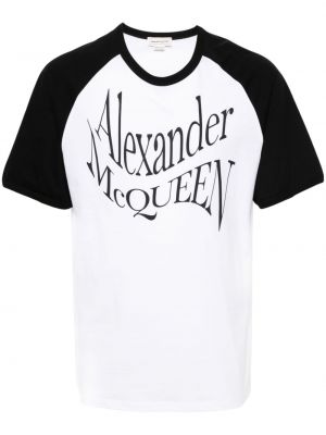 Bombažna majica s potiskom Alexander Mcqueen