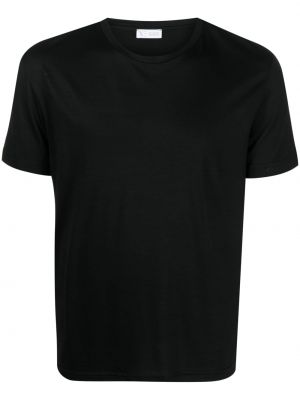 Вълнена тениска с кръгло деколте Xacus черно