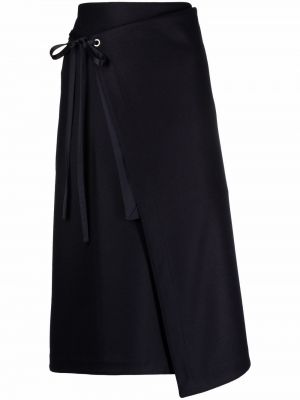 Vlnená sukňa Jil Sander čierna