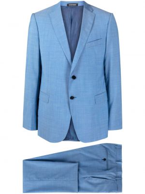 Вълнен костюм Emporio Armani синьо