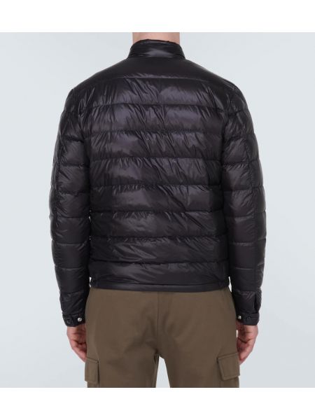Prošivena pernata jakna Moncler crna