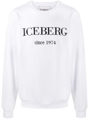 Jersey con bordado de tela jersey Iceberg blanco
