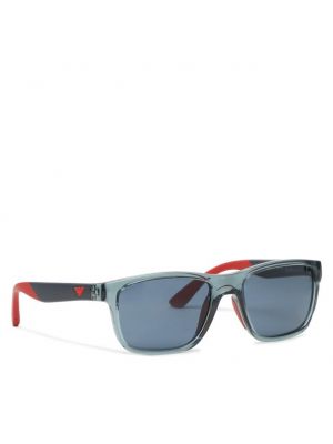 Прозрачные очки солнцезащитные Emporio Armani синие