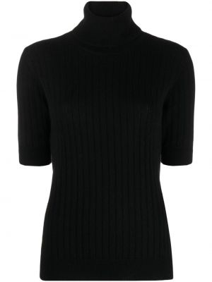 Pletené kašmírové mini šaty Lisa Yang čierna