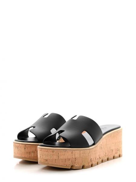 Sandały na platformie Hermès Pre-owned czarne