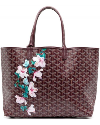 Nakupovalna torba s cvetličnim vzorcem Goyard Pre-owned