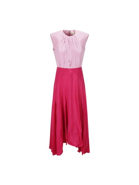 Różowa sukienka midi Saloni