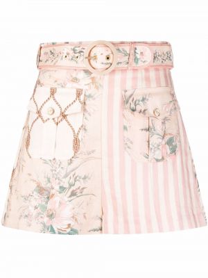 Trykt shorts Zimmermann rosa