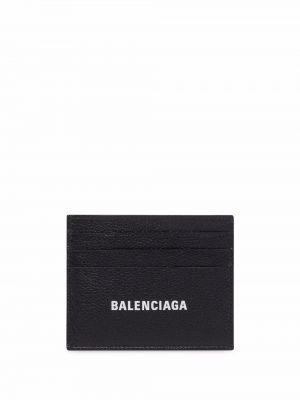 Peněženka s potiskem Balenciaga černá