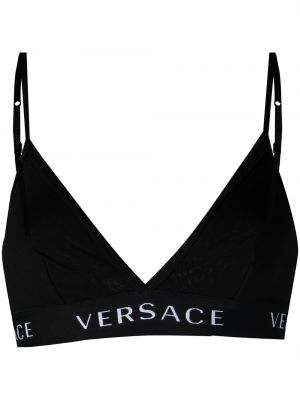 Mäkká podprsenka Versace čierna
