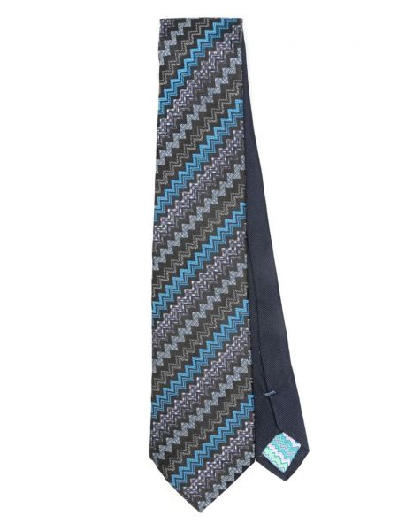 Jacquard seiden krawatte Missoni