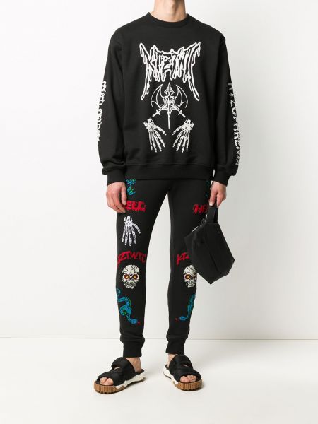Sweatshirt mit rundhalsausschnitt Ktz schwarz